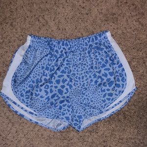 Blue leopard Nike shorts